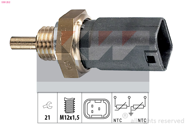 Senzor,temperatura lichid de racire 530 252 KW